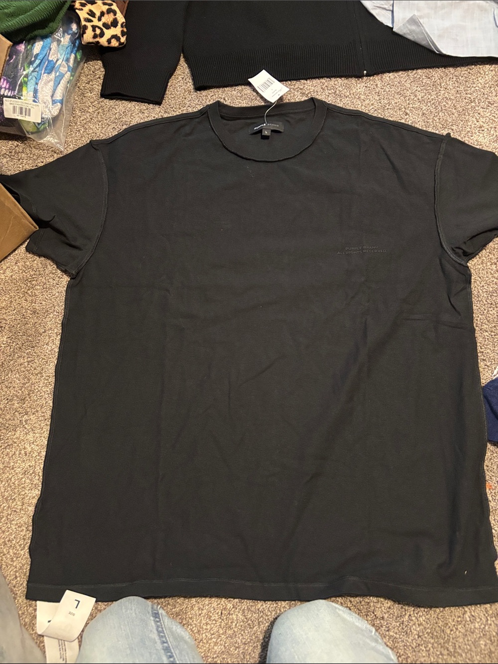 Men's Black Crewneck Short Sleeve Tee